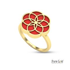 18 Karat Gold Luciana Red Agate Ring - PGRNG34601