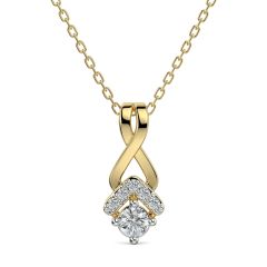 18 Karat Gold Elegant Diamond Pendant - PGPNG32378