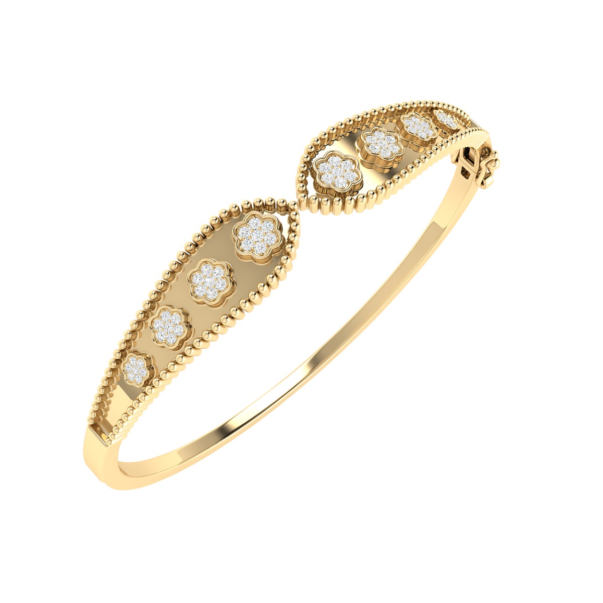 18K Gold Ivy Charm Bracelet with Diamonds