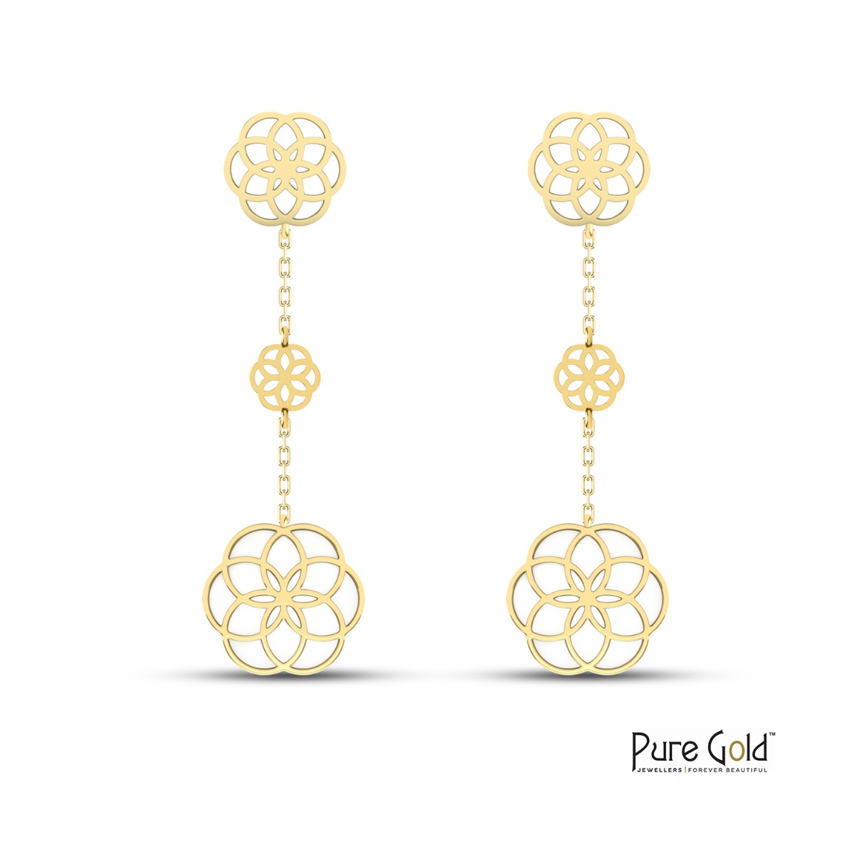18 Karat Gold Luciana Mother of Pearl Earrings - PGERG34416