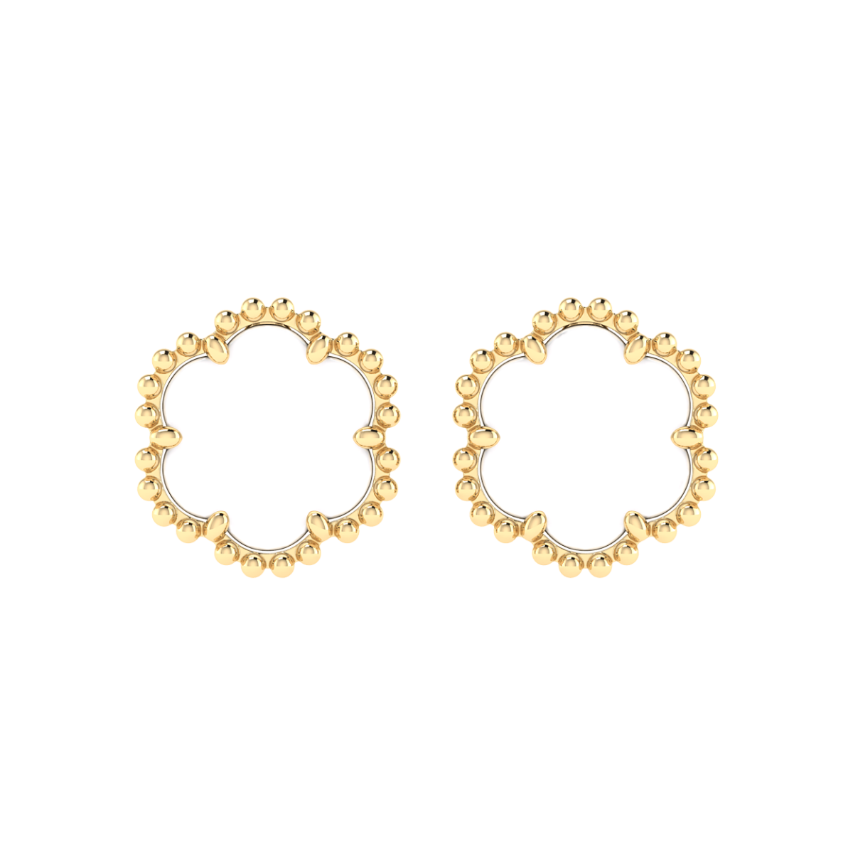 18K Gold Moonlit Petal Earrings