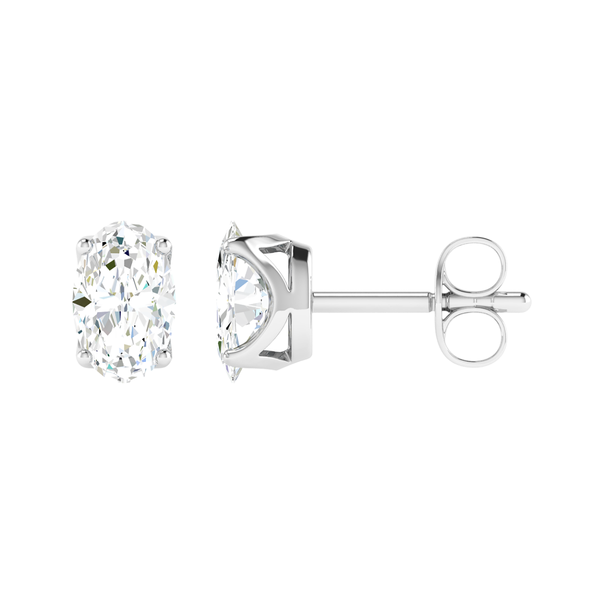 18K Gold Eternal Flare Earrings with Lab-Grown Diamonds