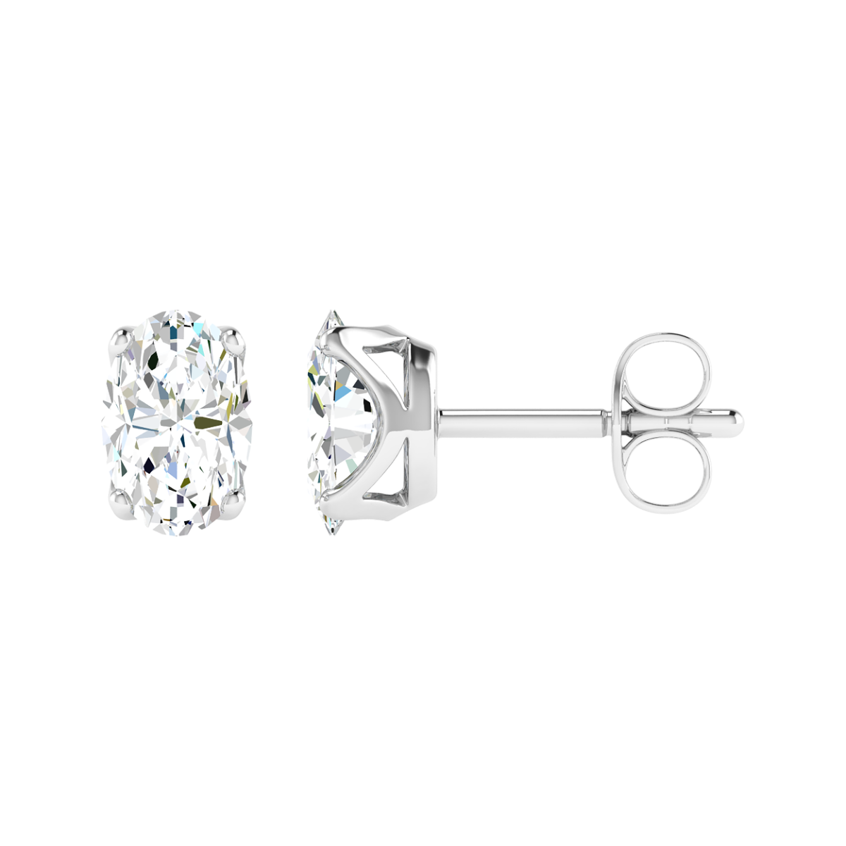 18K Gold Luminous Flare Earrings with Lab-Grown Diamonds