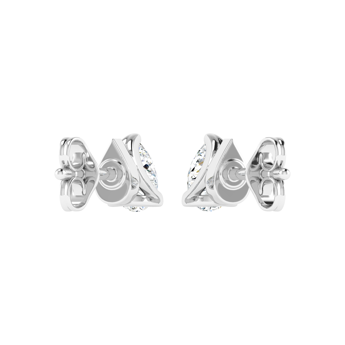 18K Gold Radiant Glow Earrings with Lab-Grown Diamonds