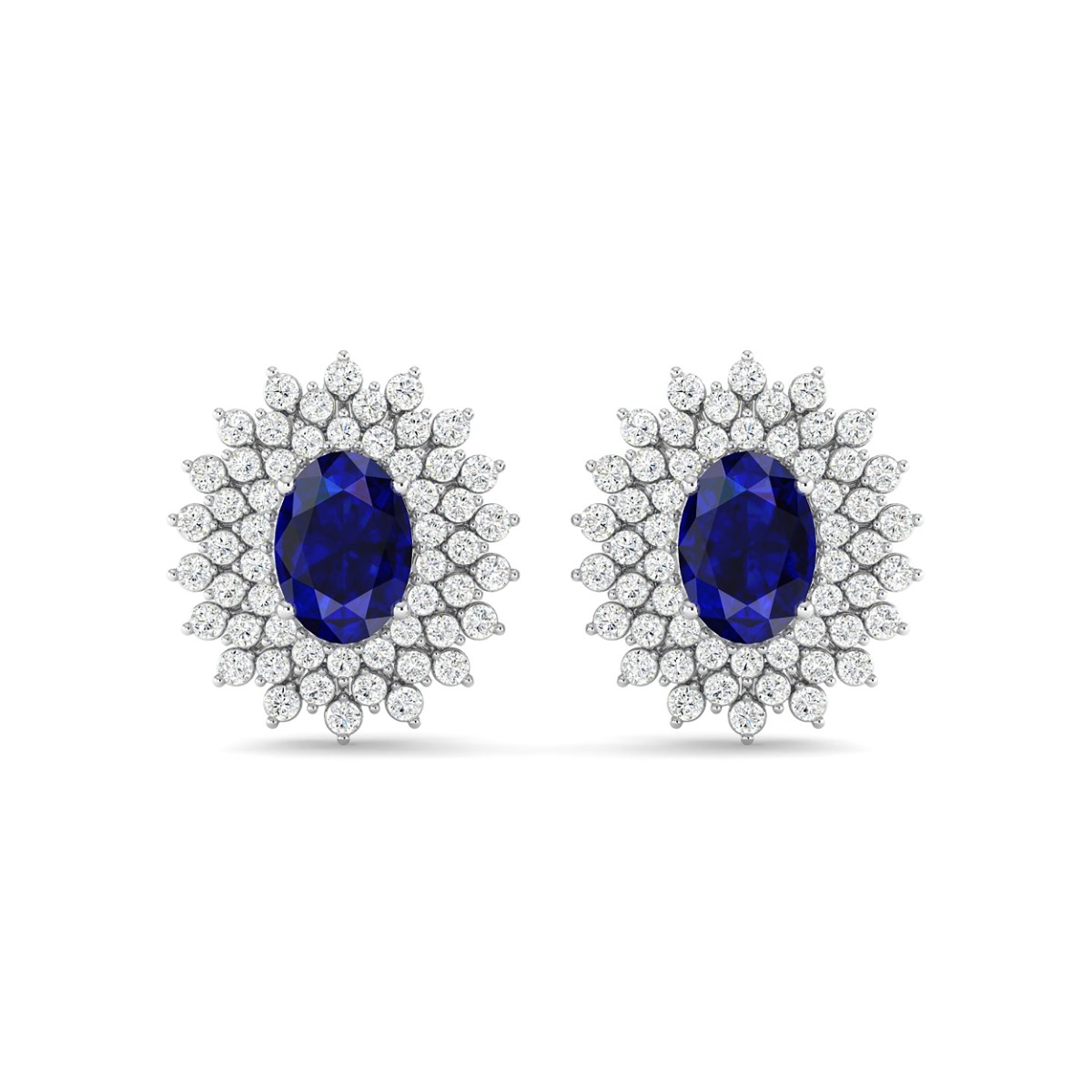 18k Gold Azure Star Earrings with Diamonds