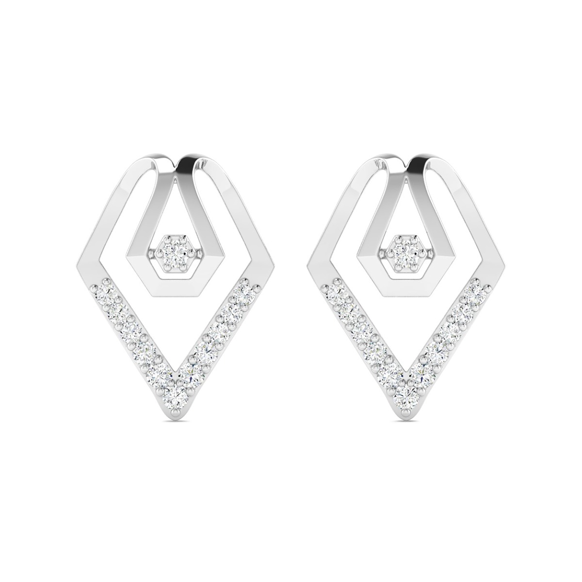 18k Gold Eternal Vine Earrings with Diamonds