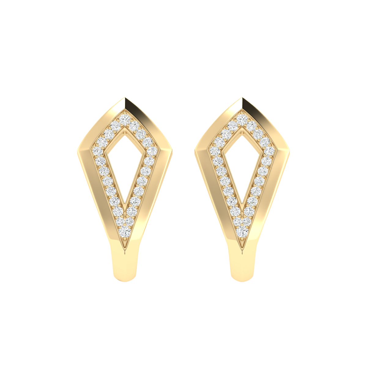 18K Gold Royal Serpent Earrings With Diamonds