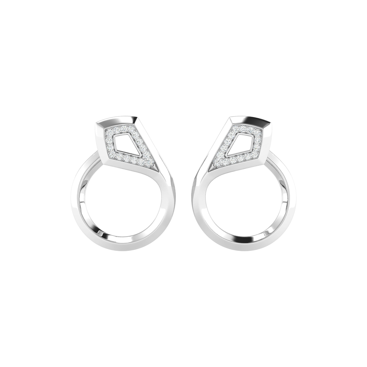 18K Gold Supreme Serpent Earrings With Diamonds