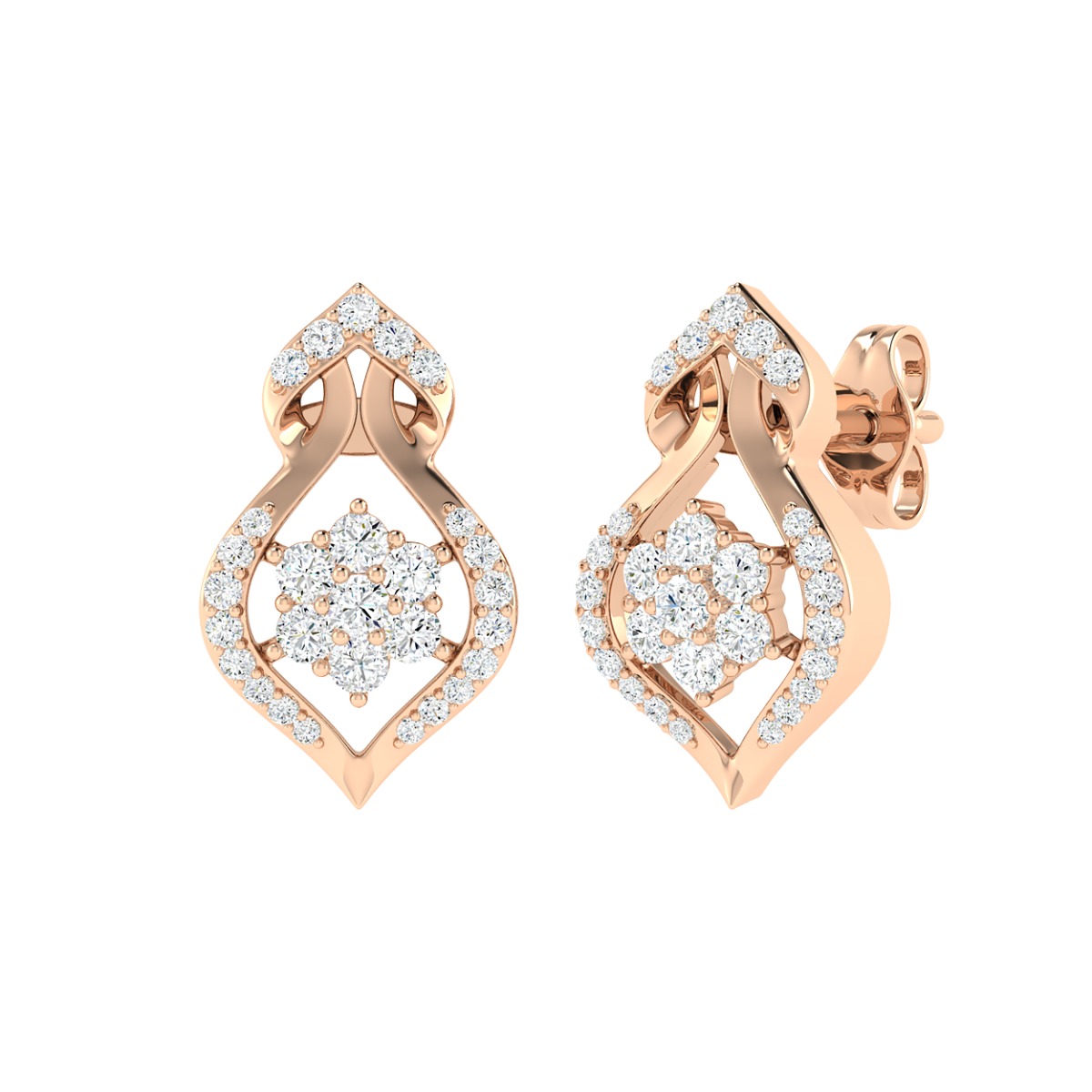 18K Gold Eterna Earrings with Diamonds