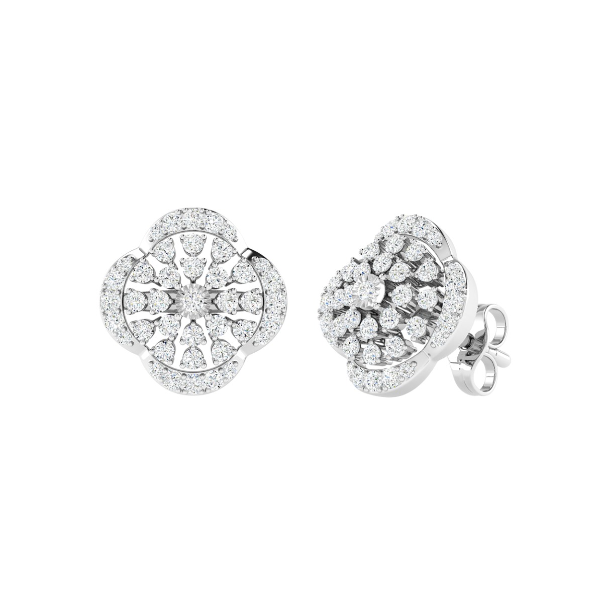 18K Gold Fiora Earrings with Diamonds
