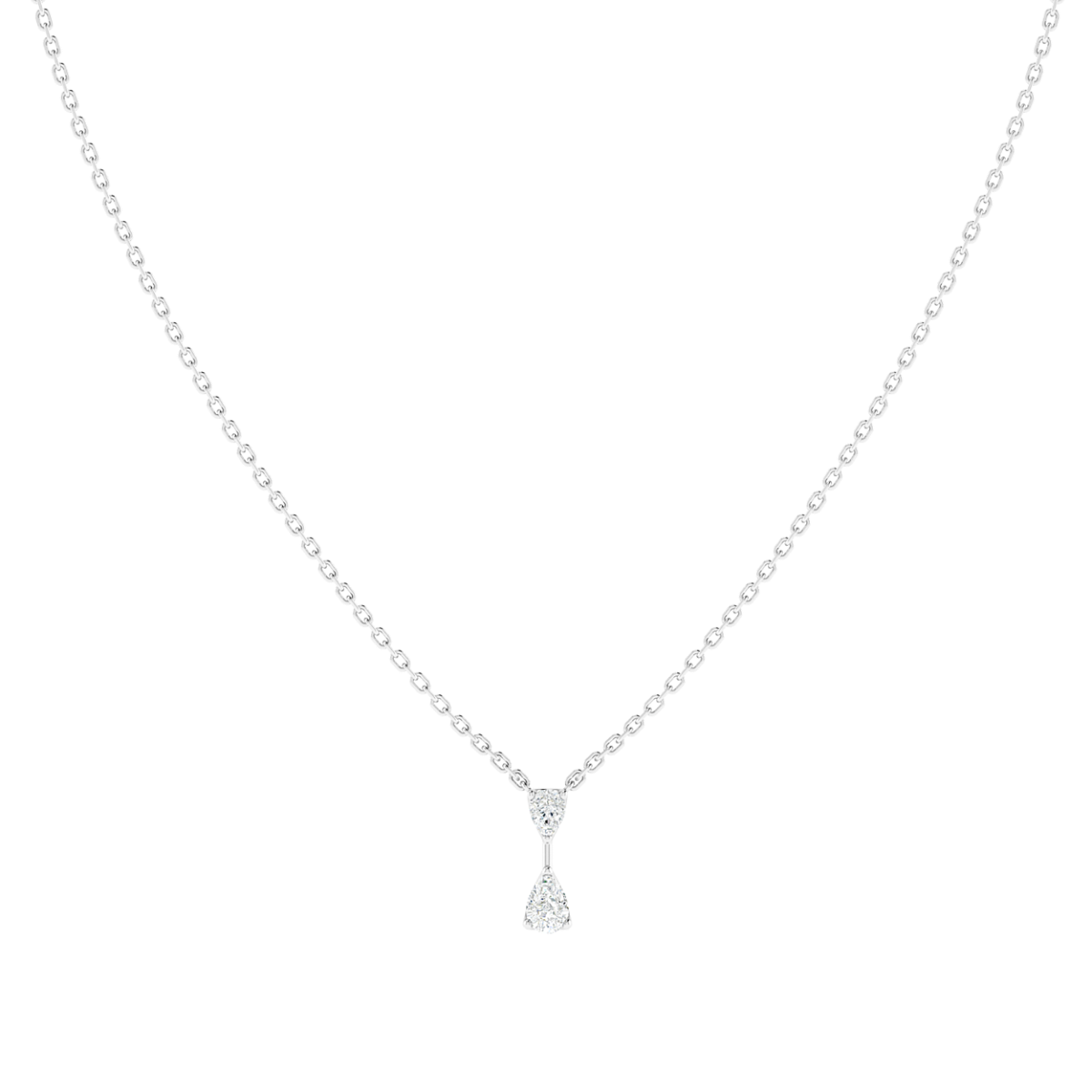18K Gold Twilight Beam Necklace with Lab-Grown Diamonds