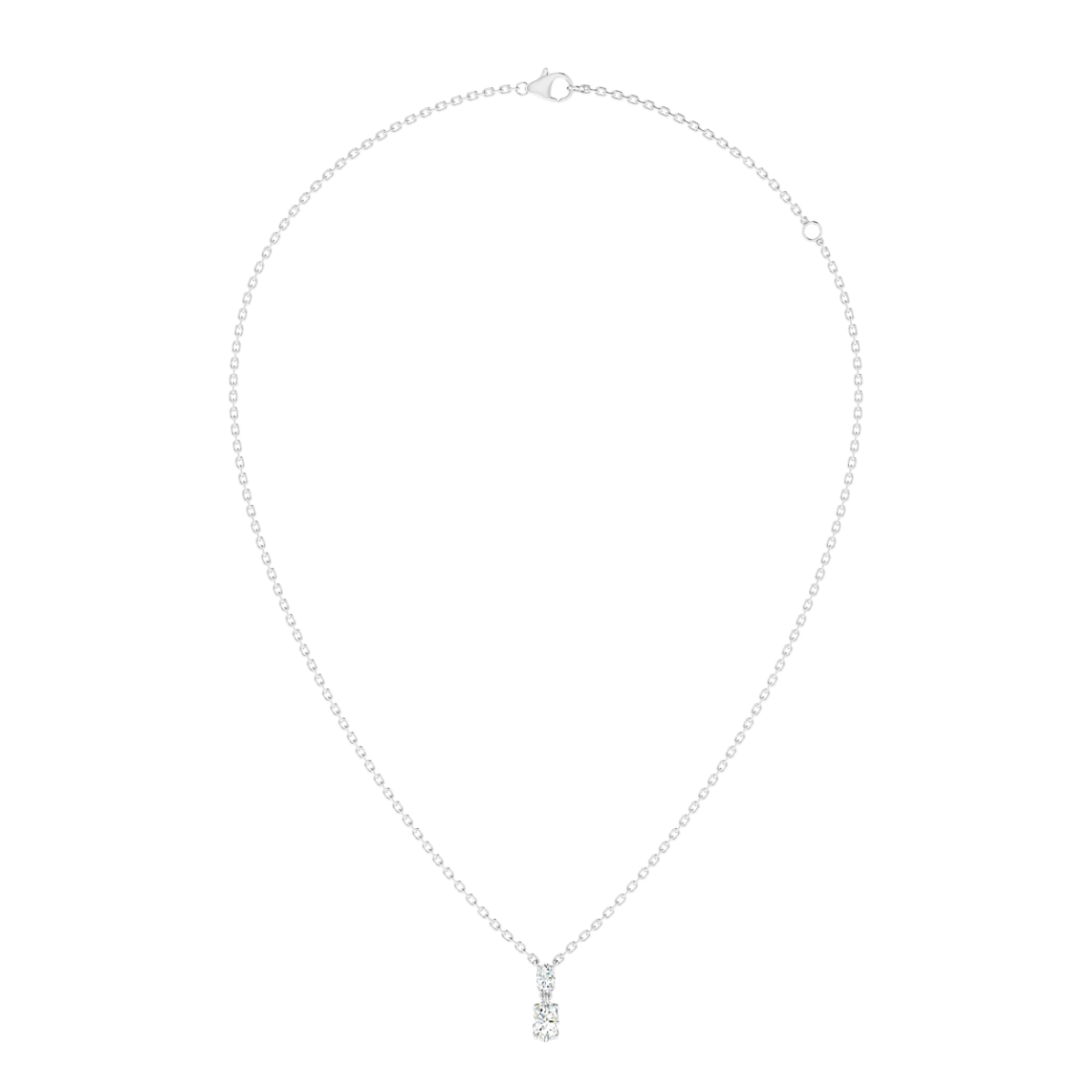 18K Gold Aurora Crest Necklace with Lab-Grown Diamonds