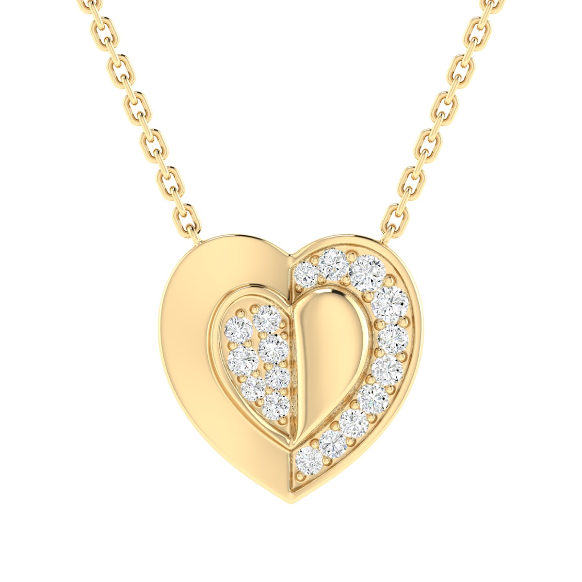 18k Gold Beloved Promise Necklace with Diamonds