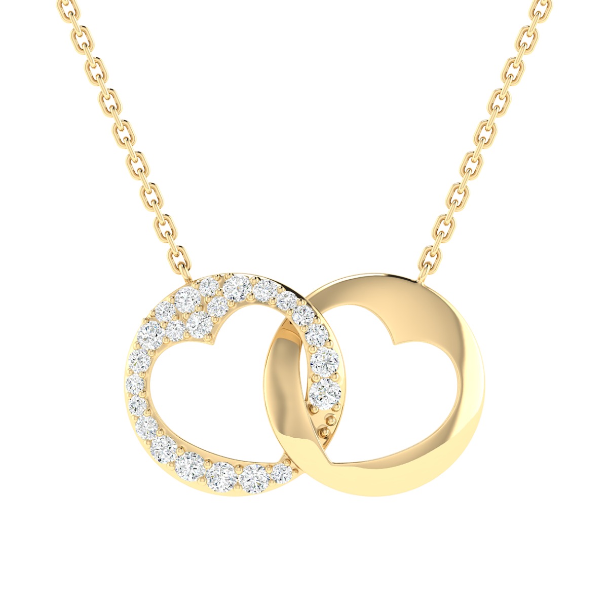 18k Gold Bound by Love Necklace with Diamonds