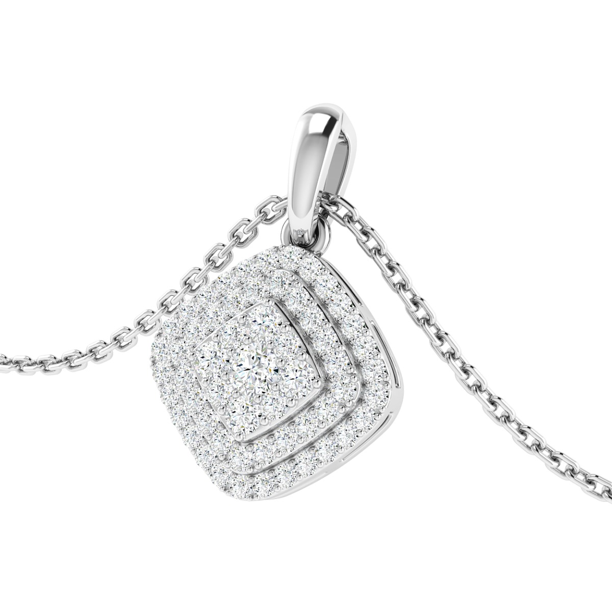 18K Gold Celeste Diamond Pendant with Chain