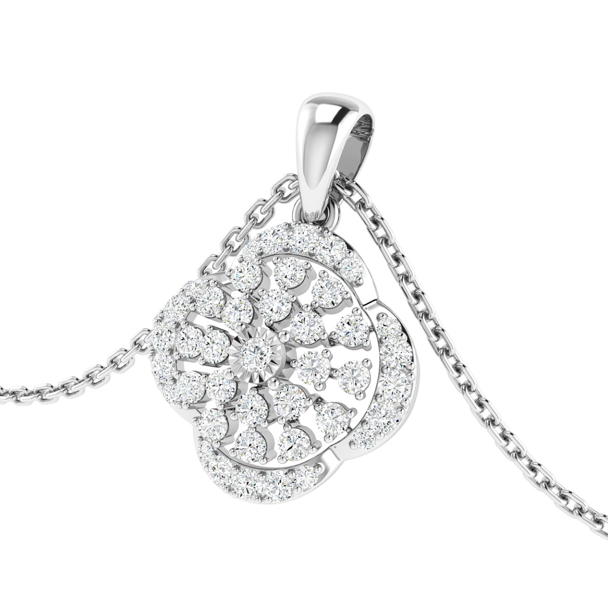 18K Gold Fiora Diamond Pendant with Chain