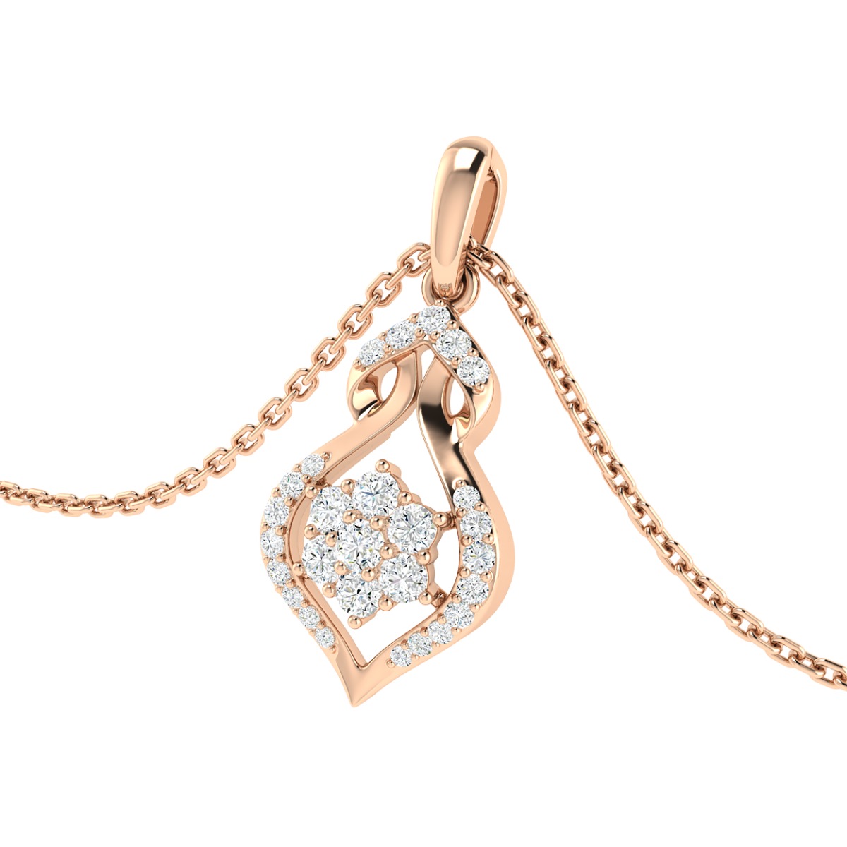 18K Gold Eterna Diamond Pendant with Chain