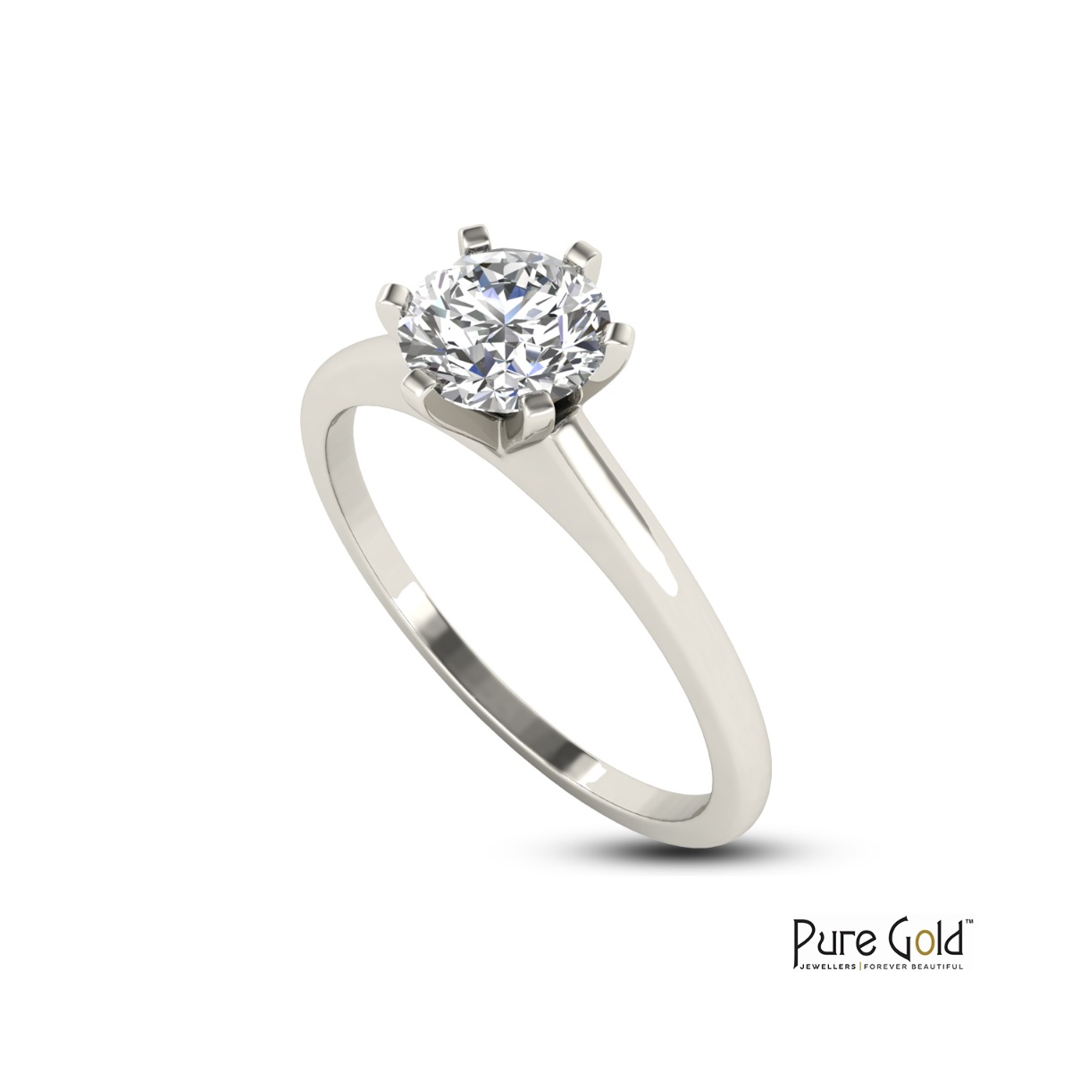 Handmade Sparkle 1.50 CTS Ring 18 Karat