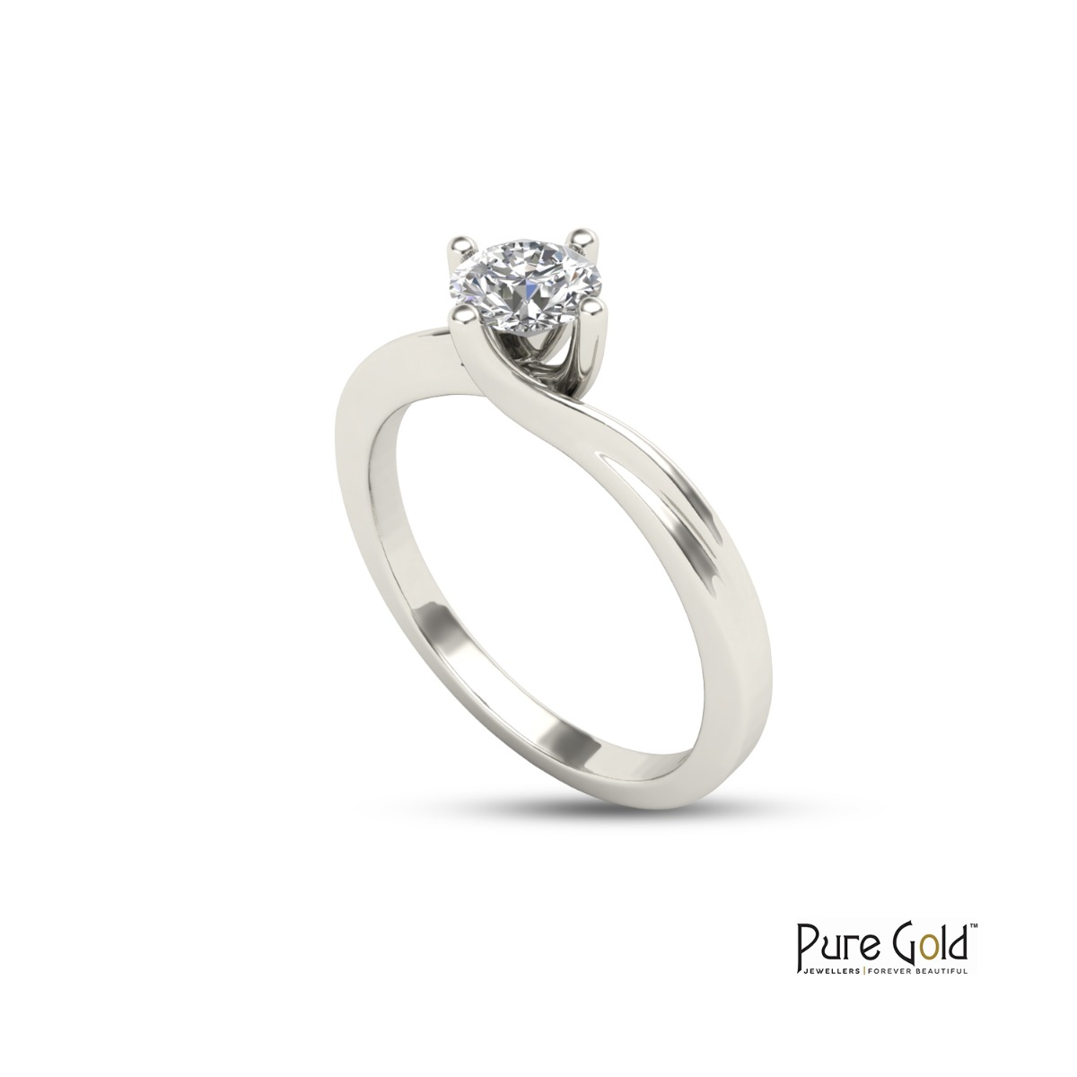 Handmade Sparkle 0.50 CTS Ring 18 Karat