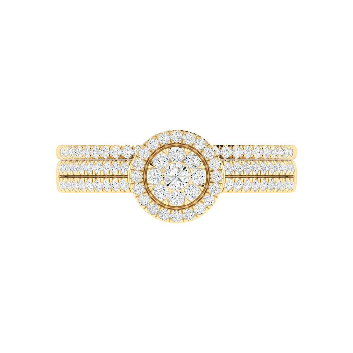 18K Gold Classic Grace Ring with Diamonds