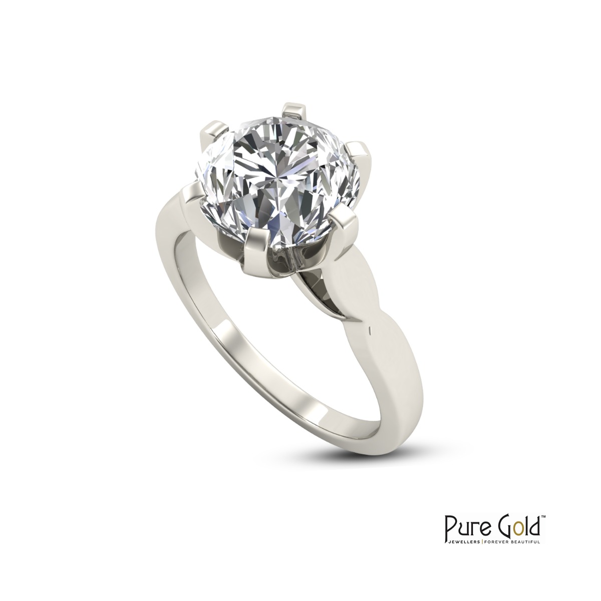 Handmade Sparkle 2.50 CTS Ring 18 Karat