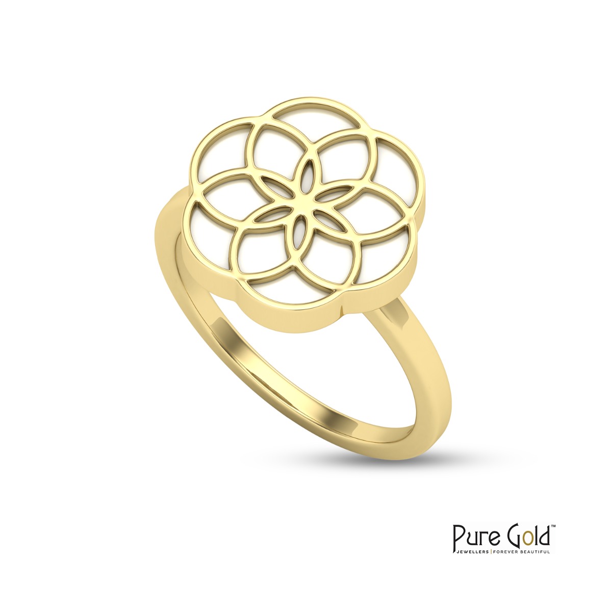 18 Karat Gold Luciana Mother of Pearl Ring