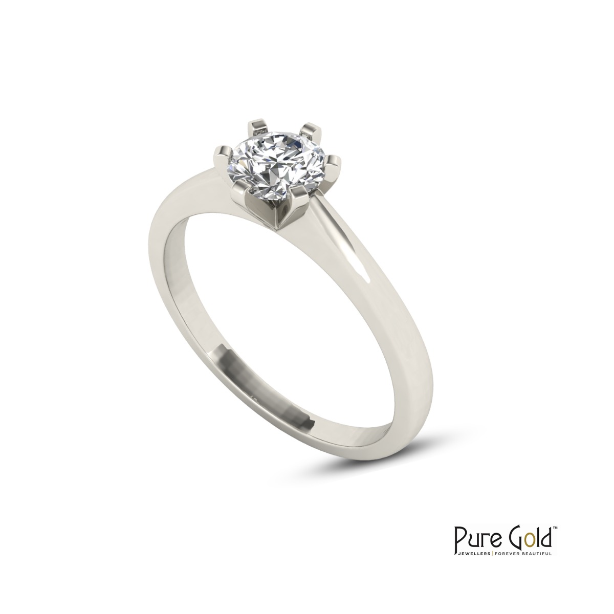 Handmade Sparkle 0.5 CTS Ring 18 Karat