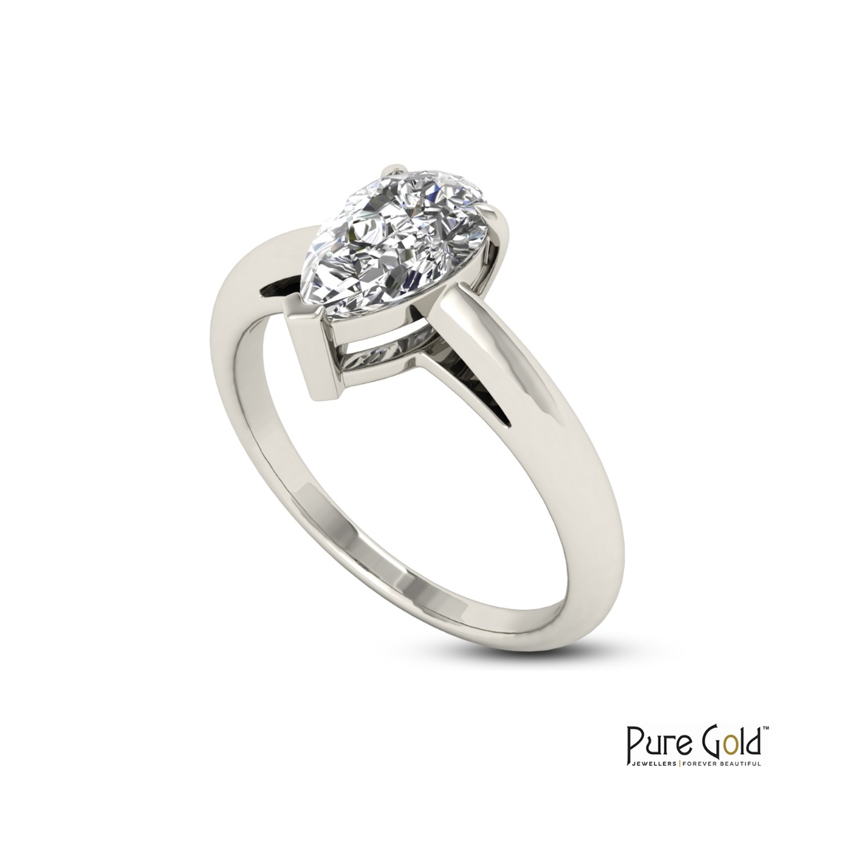 Handmade Sparkle 1.0 CTS Ring 18 Karat