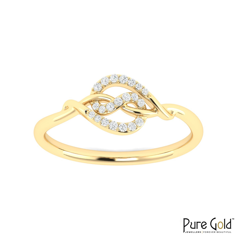 18 Karat Gold Mystic Embrace Ring with Diamonds
