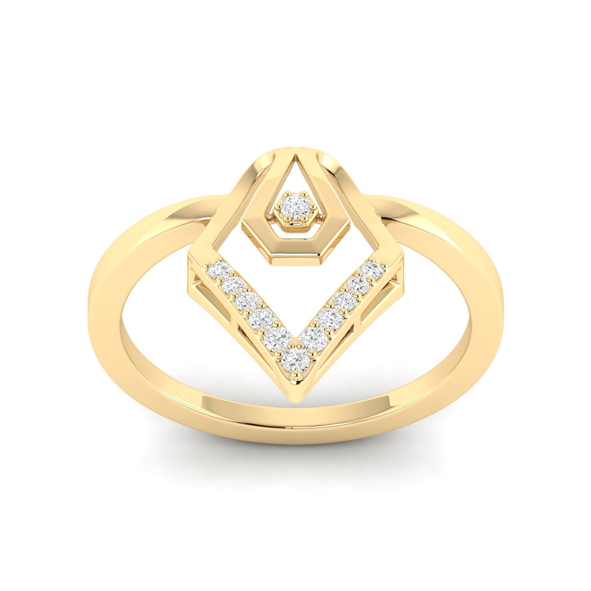 18k Gold Eternal Vine Ring with Diamonds