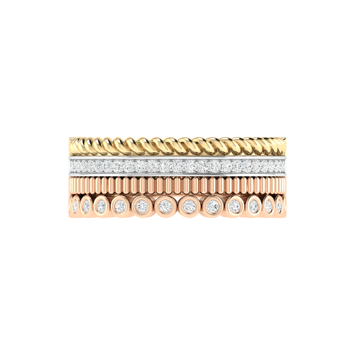 18K Gold Ornate Ring with Diamonds