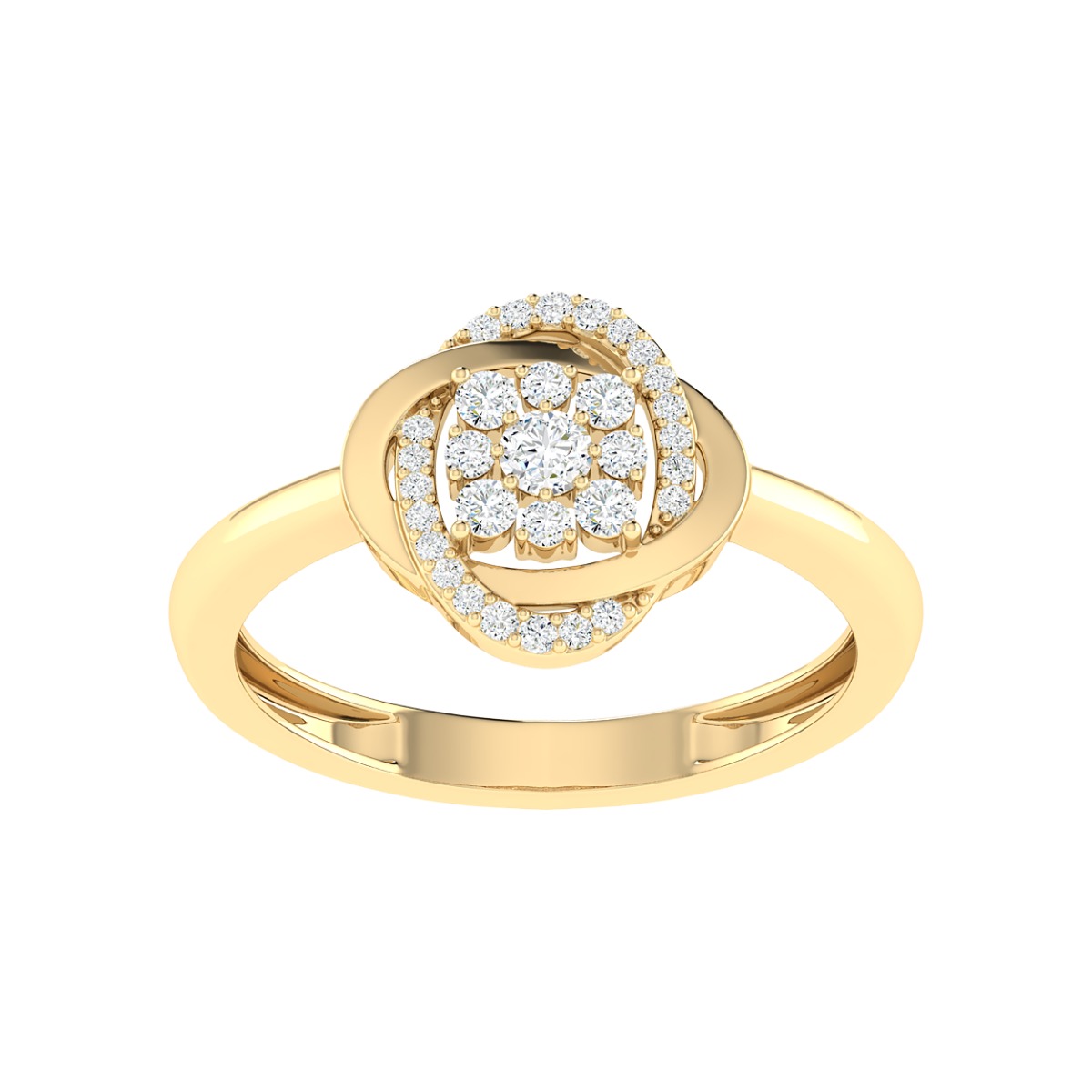 18K Gold Golden Dew Ring with Diamonds