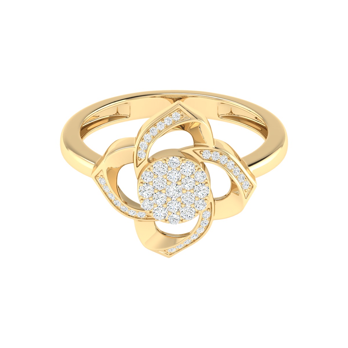 18K Gold Violet Ring with Diamonds