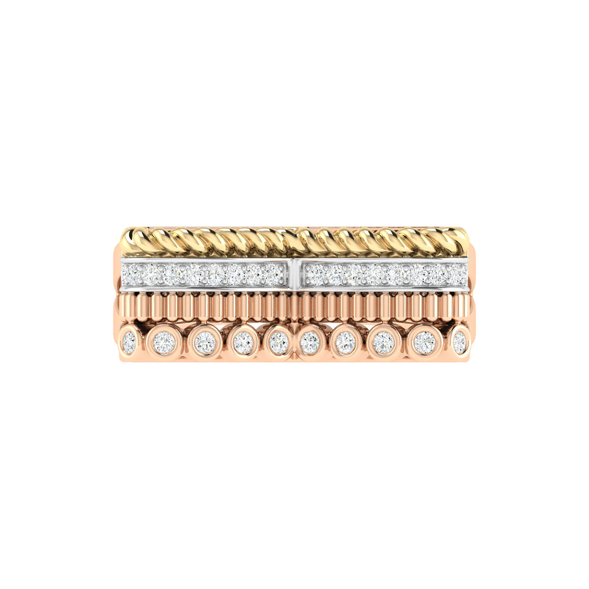 18K Gold Heritage Ring with Diamonds